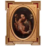 MÉXICO, SIGLO XIX by San José Con El Niño, Óleo sobre tela, sold Apr 2024