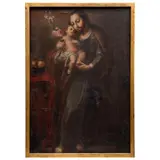 MÉXICO, FINALES DEL SIGLO XVIII by San José Con El Niño, Óleo sobre tela, sold Apr 2024