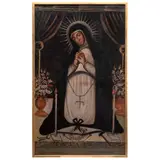 Virgen de la Soledad, MÉXICO, SIGLO XIX, Óleo sobre tela