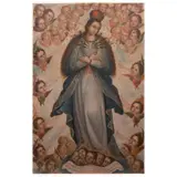 Nuestra Señora de los Gozos, MÉXICO, FINALES DEL SIGLO XVII, Óleo sobre tela