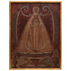 Virgen del Prado, ESPAÑA, SIGLO XVIII, Óleo sobre tela