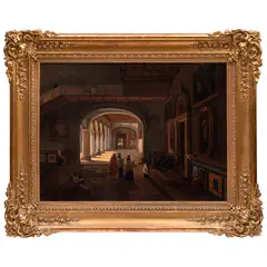 Salvador Murillo, CONVENTO DE SAN FRANCISCO, MÉXICO, CA., 1858, Óleo sobre tela