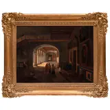 Salvador Murillo, CONVENTO DE SAN FRANCISCO, MÉXICO, CA., 1858, Óleo sobre tela