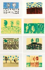 Axel Kasseböhmer, 8 Landschaften, 1992, Kassette mit acht Lithografien auf BFK Rives