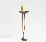 Paul Wunderlich, Schalenobjekt mit Blatt, 1978, Bronze (Sandguß)
