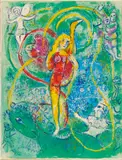 Aus: "Le Cirque" (Bl. 3) by Marc Chagall, 1967, Farblithografie auf Arches, sold Jun 2017