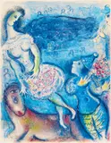Aus: "Le Cirque" (Bl. 22) by Marc Chagall, 1967, Farblithografie auf Arches, sold Jun 2017