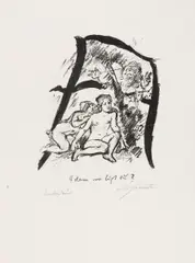 Das ABC in Bildern by Lovis Corinth, 1917, Mappe mit 25 Lithografien auf Velin in unterschiedlichen Formaten, sold Jun 2017