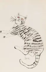 Sam by Andy Warhol, Offsetlithografie, aquarelliert auf Papier, sold May 2017