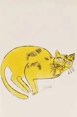 Sam by Andy Warhol, Offsetlithografie, aquarelliert auf Papier, sold May 2017