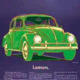 Volkswagen by Andy Warhol, 1985, Farbserigrafie auf Lenox Museumskarton, sold May 2017