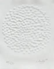 Ohne Titel by Günther Uecker, 2005, Prägedruck auf Büttenkarton, sold Jun 2017
