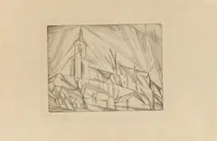 Auktion 404, Los 445 by Lyonel Feininger, 1914, Radierung auf Velin, sold Dec 2017
