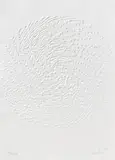 JeKi Kreis (Spirale) by Günther Uecker, 2009, Prägedruck auf handgeschöpftem Bütten, sold Oct 2018
