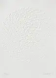 JeKi Kreis (Spirale) by Günther Uecker, 2009, Prägedruck auf handgeschöpftem Bütten, sold Oct 2017