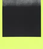 Rupprecht Geiger, Schwarz auf gelb, 1968, Farbserigrafie auf Karton