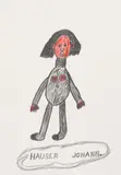 Johann Hauser, Ohne Titel, 1975, Mischtechnik auf Papier