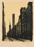 Bernard Buffet, New York VIII (aus: "Album New York"), 1964, Farblithografie auf ARCHES (Wasserzeichen)