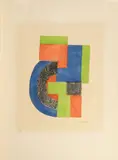 Sonia Delaunay, Ohne Titel, Farbaquatinta auf ARCHES FRANCE (Wasserzeichen)