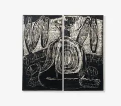Oliver Dorfer, Auktion 411, Los 333, 1998, Mischtechnik auf Gipsgrund