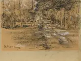 Waldlandschaft mit Weg by Max Liebermann, Velin, sold Apr 2018