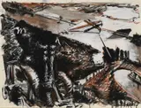 Markus Lüpertz, Ohne Titel, Ölkreide&Gouache auf Papier