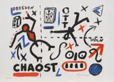 Chaos by A. R. Penck, Farblithografie auf leichtem Papier, sold Jun 2018