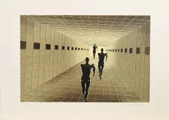 Ohne Titel by Victor Vasarely, Farbserigrafie auf ARCHES FRANCE (Wasserzeichen), sold Apr 2018