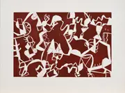 Jan Voss, Planète rouille, 1994, Farbradierung auf BFK RIVES (Wasserzeichen)