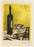 Bernard Buffet, Le pain et le vin, 1964, Farblithografie auf BFK RIVES (Wasserzeichen)