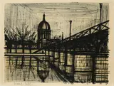 Bernard Buffet, Le pont des Arts, 1962, Farblithografie auf Velin