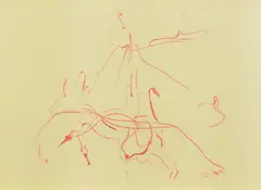 Aus Hommage à Picasso by Joseph Beuys, 1973, Farblithografie auf grünlichem Bütten, sold Oct 2017
