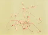 Joseph Beuys, Aus Hommage à Picasso, 1973, Farblithografie auf grünlichem Bütten