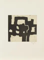 Homenage a Picasso by Eduardo Chillida, 1972, Radierung auf ARCHES FRANCE (Wasserzeichen), sold Oct 2017