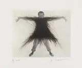 Auktion 404, Los 795 by Arnulf Rainer, Ca. 1974, Kaltnadelradierung über Offset auf BFK RIVES FRANCE (Wasserzeichen), sold Dec 2017