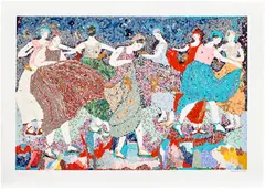 The Celebration by Maria Berrio, 2015, Screenprint in colours, on Arches paper, with full margins, sold Jan 2026
