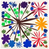 Polly Apfelbaum, Little Love 83, 2012, Unique woodcut in colours, on Hiromi handmade paper, the full sheet