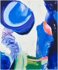 Karita de Diosa (Goddess Face) by Donna Huanca, 2022, Archival pigment print in colours with hand-colouring in orange oil pastel, on wove paper, the full sheet, sold Jan 2026