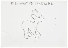 Tracey Emin, It's What I'd Like to Be, from 10 SupaStore Supastars, 1998, Lithograph, on Fabriano paper, the full sheet
