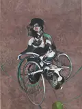 Francis Bacon, Portrait of George Dyer Riding a Bicycle (Large) (Q1A), 1966/2015, Giclée print in colours, flush-mounted to aluminum support (as issued)