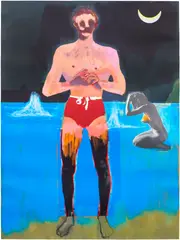 Bather for Secession by Peter Doig, 2020, Digital pigment print in colours, on Somerset paper, the full sheet, sold Jan 2026