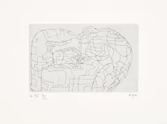 Henry Moore, Elephant Skull: plate XV (C. 128), 1969, Etching, on handmade Rives paper watermarked with the artist's symbol, with full margins