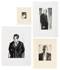 Stephen Conroy, Thief; Figure Study 1; Figure Study 2; and The Man Who Drew Too Much, 1992; 1999; 2004, Two etchings and two lithographs, on various papers, with full margins