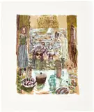 Andrew Cranston, A Room Remembered, 2021, Lithograph in colours, on Fabriano Artistico paper, with full margins