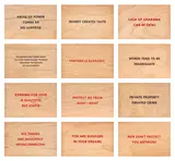 Jenny Holzer, Truisms: 12 works, 2018, Twelve screenprints in colours, on wood