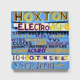 Bob and Roberta Smith, Hoxton Electrovision, 2007, Unique enamel painting, on found and assembled wooden panels