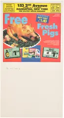 Robert Gober, Untitled (Fresh Pigs), 1993-94, Photolithograph in colours, on French Dur-O-Tone paper, folded (as issued), with full margins