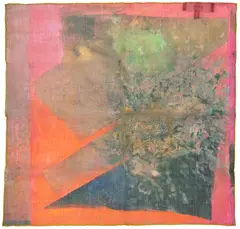 Frank Bowling, Madambutterfly, 2011, Pigment print in colours, on cotton, modal and cashmere blend, folded (as issued), contained in the original black paper envelope