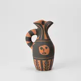 Pablo Picasso, Yan bandeau noir (Yan Black Headband) (A.R. 514), 1963, Red earthenware turned pitcher painted in black