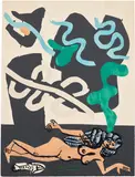 Le Corbusier, Le poème de l'angle droit (The Poem of the Right Angle): print 4, 1955, Lithograph in colours, on Arches paper, the full sheet